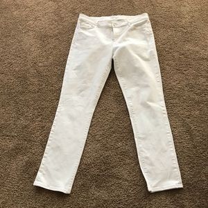 The Loft white modern straight leg jeans
